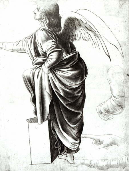 Quadro su tela Study of an Angel (chalk on paper)