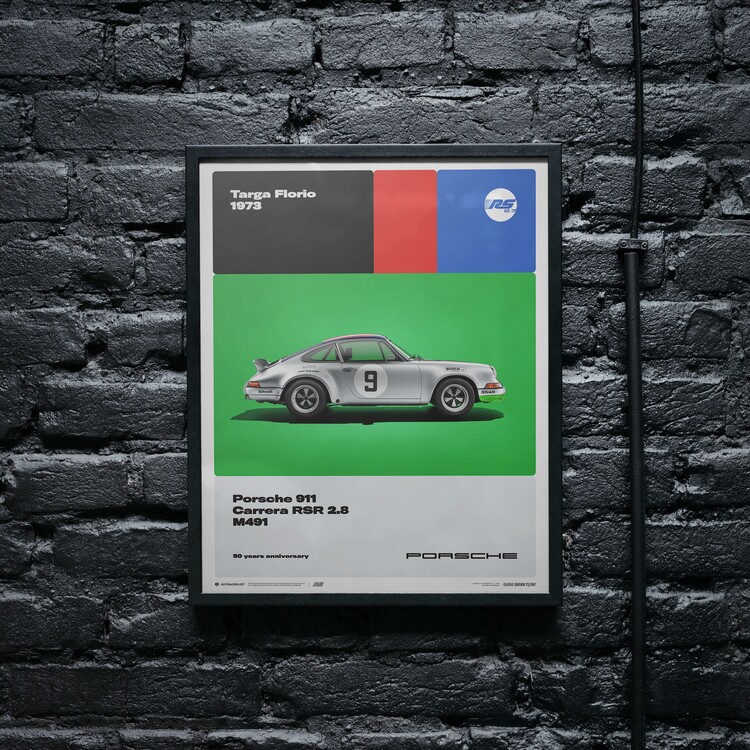 Stampe d'arte Porsche 911 Carrera RS 2.8 - 50th Anniversary - Targa Florio  - 1973