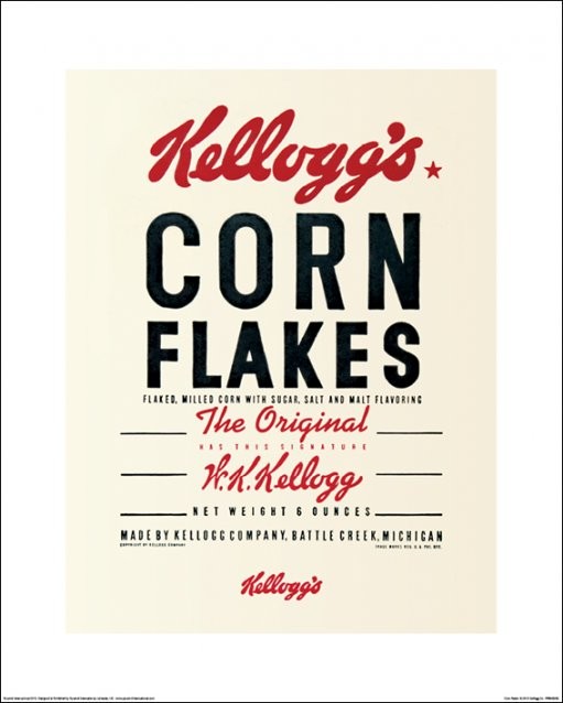 Stampe d'arte Vintage Kelloggs - Corn Flakes