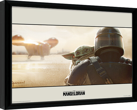 Zarámovaný plakát Star Wars: The Mandalorian - Shoulder
