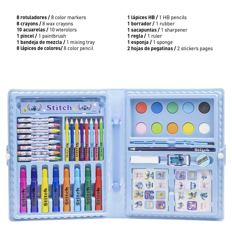 Set, lápices y pegatinas Lilo & Stitch ©Disney