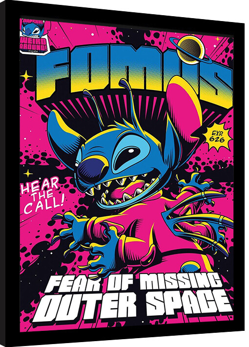 Zarámovaný plakát Stitch - Fomos