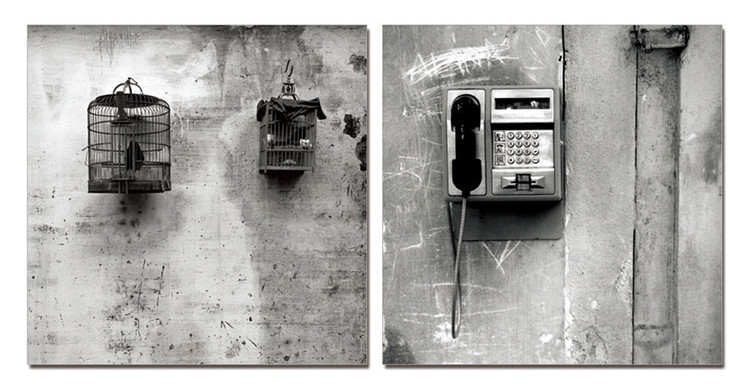 Street Art Photo Industrial (Zwart Wit) Schilderij