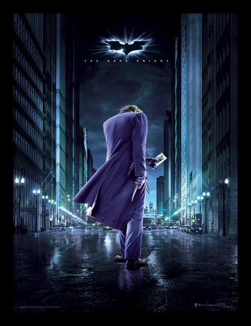 Batman The Dark Knight: Le Chevalier noir - Joker City Poster encadré,  Tableau mural | Acheter-le sur 