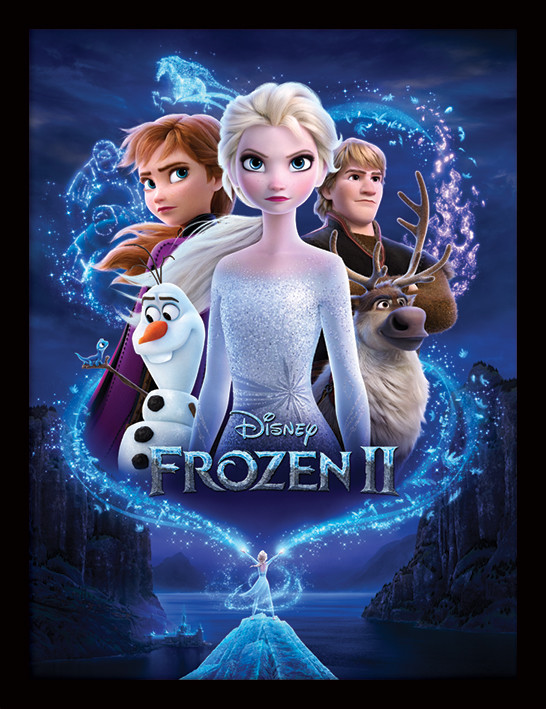 Poster Disney La Reine des Neiges 2 - Anna et Elsa se promènent en forêt 30  cm x 40 cm