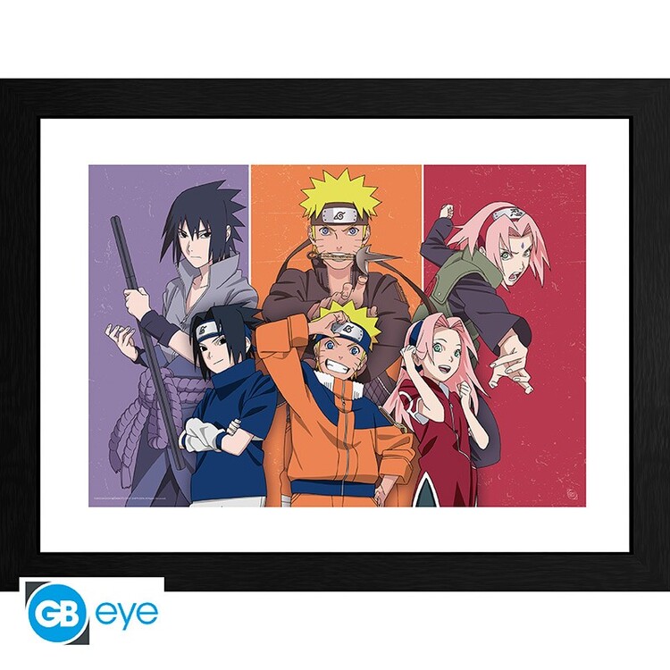 Naruto Shippuden - Adults and Children Poster encadré, Tableau mural