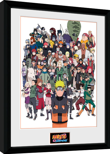 Naruto Shippuden - Group Poster encadré, Tableau mural