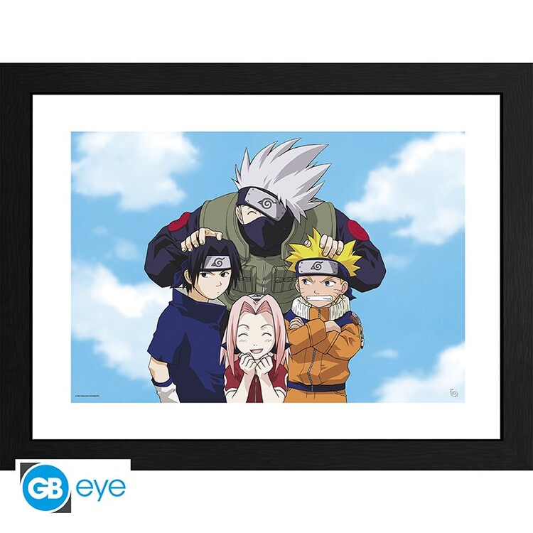 Naruto Shippuden - Photo Team 7 Poster encadré, Tableau mural
