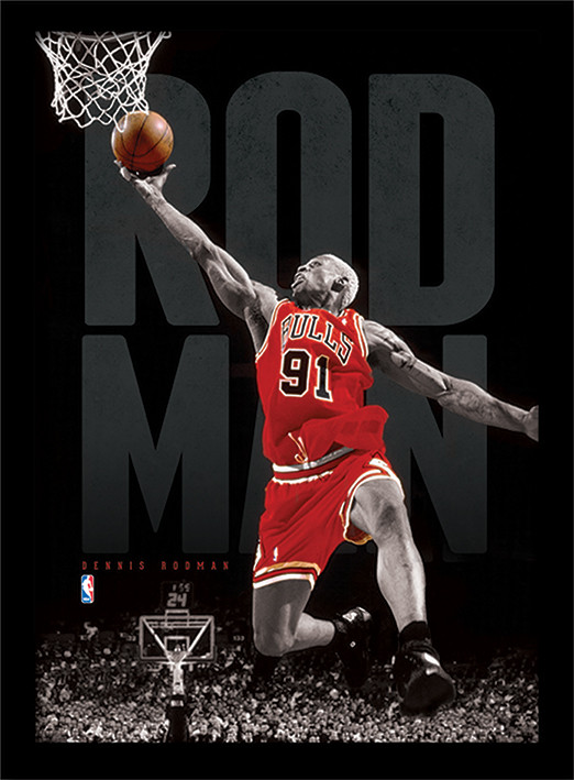 NBA - Rodman Poster encadré, Tableau mural | Acheter-le sur