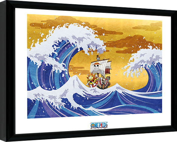 One Piece - Thousand Sunny Poster encadré, Tableau mural | Acheter-le sur