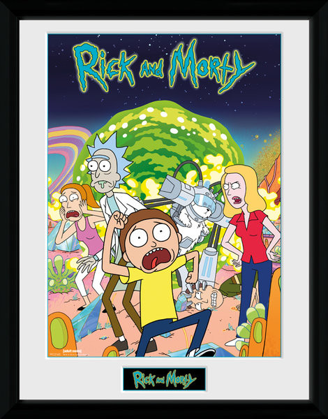 Poster encadré Rick & Morty - Compilation
