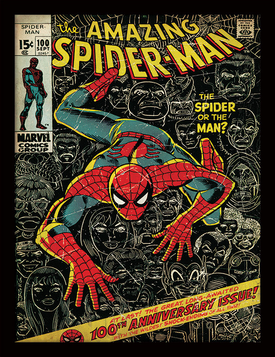 Spider-Man - 100th Anniversary Poster encadré, Tableau mural