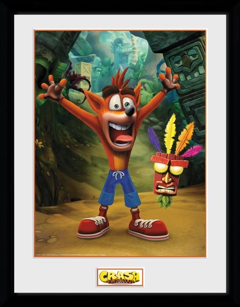 Crash Bandicoot - Aku Aku Poster encadré, Tableau mural | Acheter-le