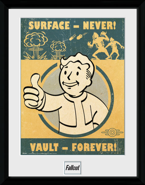 Fallout 4 - Vault Forever Poster encadré