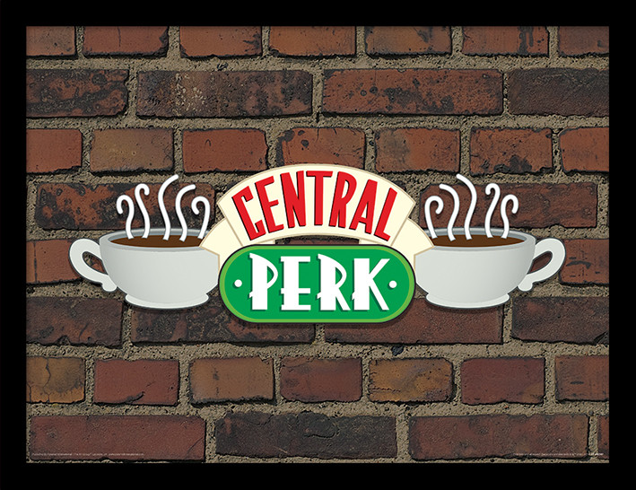 Friends - Central Perk Brick Poster encadré