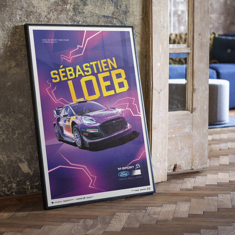 Reproduction d'art M-Sport - Ford Puma Hybrid Rally1 - Sébastien Loeb - 2022