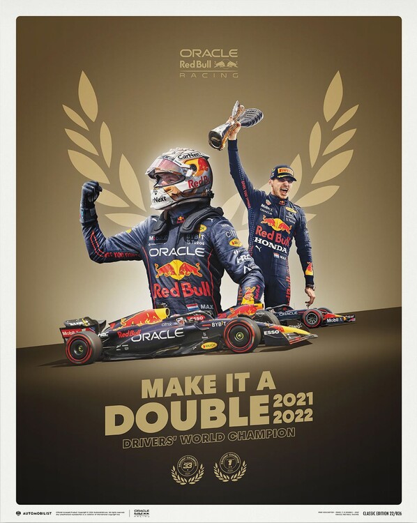 Reproduction d'art Max Verstappen - Make It A Double - 2022 F1® World Drivers' Champion