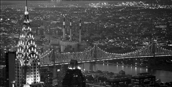 Reproduction d'art New York - The Chrysler Building and Queensboro bridge