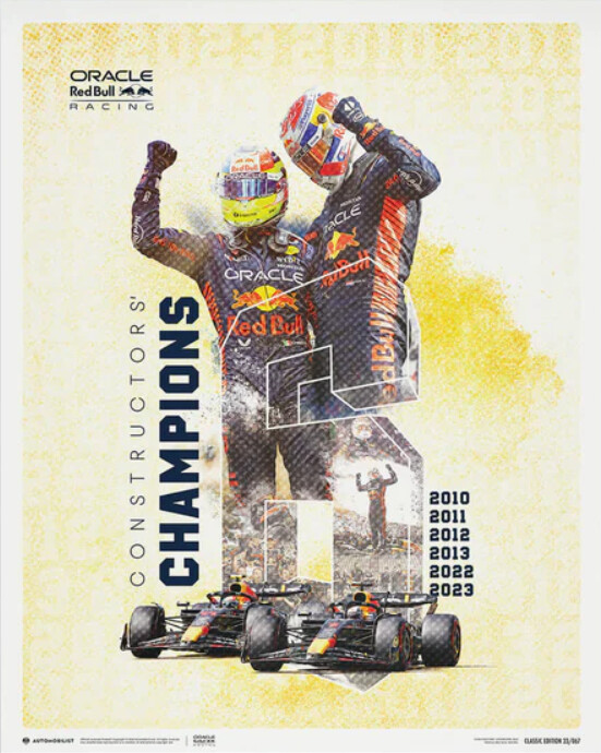 Affiche de voiture de course formule 1, nouvelle collection 2023