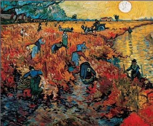 Reproduction d'art The Red Vineyards near Arles, 1888