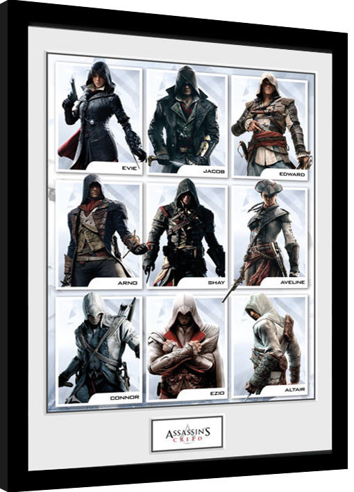 Afiș înrămat Assassins Creed - Compilation Characters