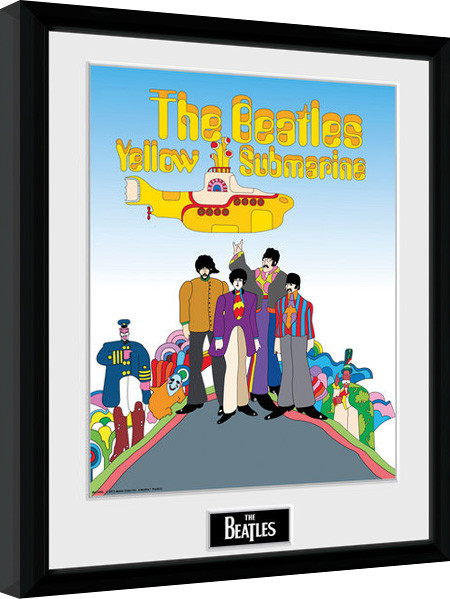 Afiș înrămat The Beatles - Yellow Submarine