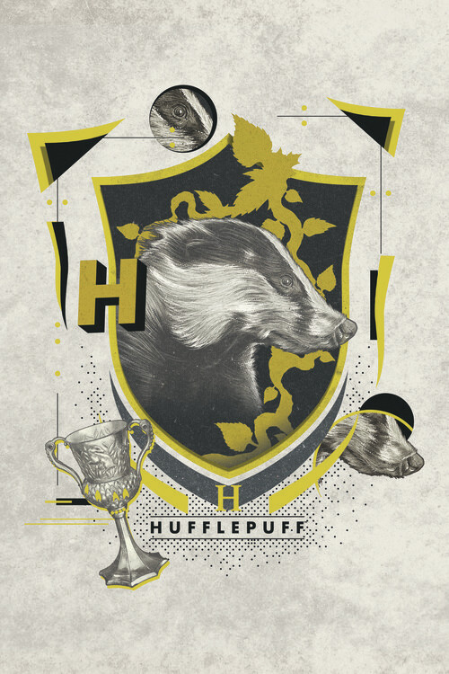 Tablou pe pânză Harry Potter - Hufflepuff Crest