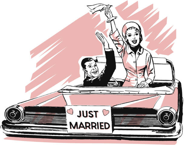 Tablou pe pânză Just Married