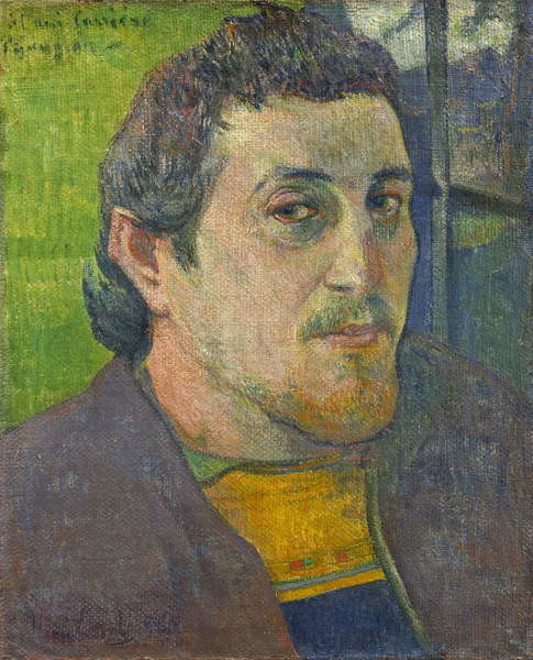 Tablou pe pânză Self Portrait dedicated to Carriere, 1888-1889
