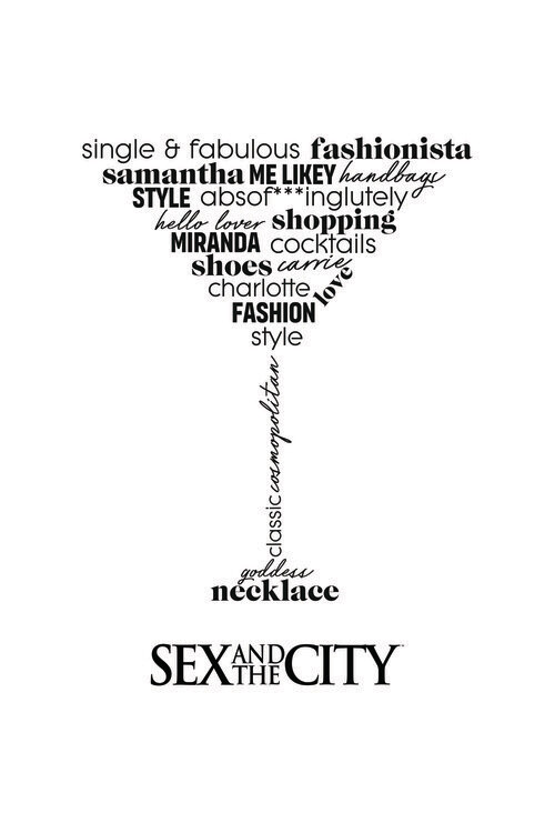 Tablou pe pânză Sex and The City - Typographic