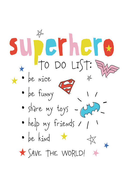 Tablou pe pânză Superhero - to do list