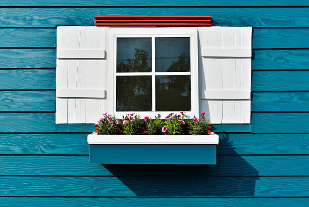 Tablou pe pânză Window with flower box.