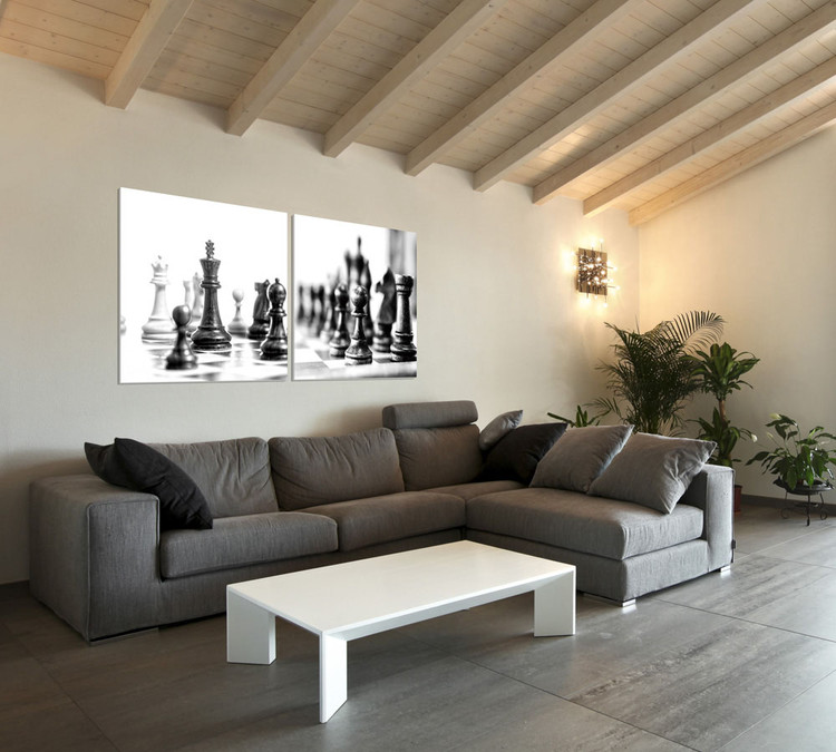 Chess - Black and White World Tablou