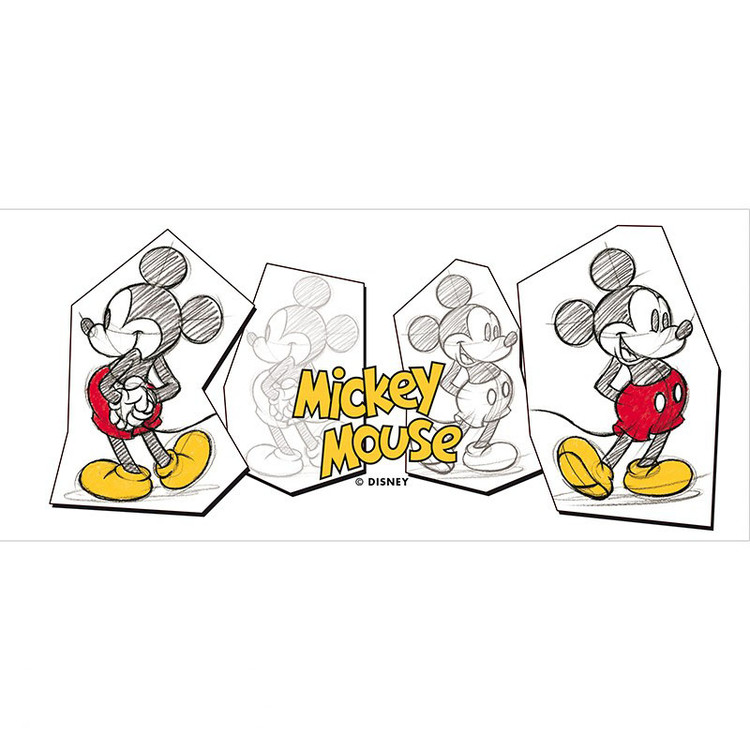 Disney Mickey Mouse Drawing Sketch 11oz Mug With Spoon - Disney Gifts