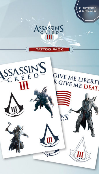 Tetování Assassin's Creed III - connor & logos