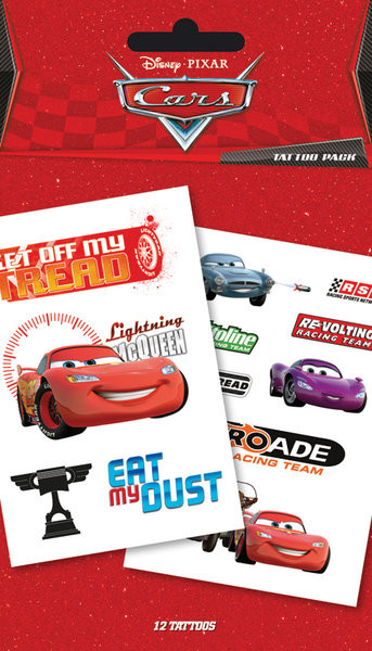 Tetování CARS - characters & sponsors