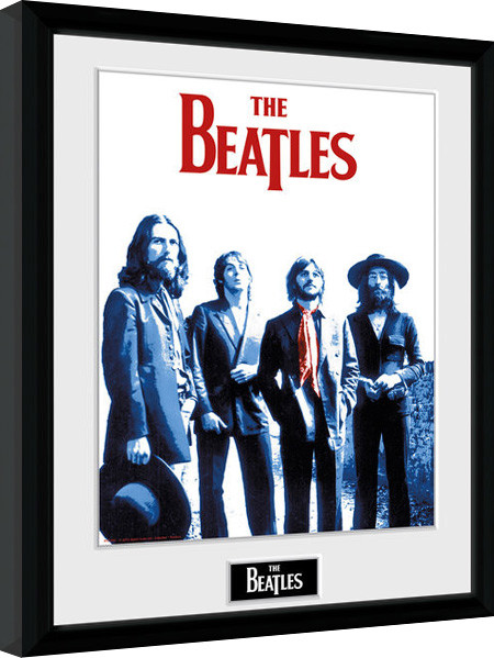 Ingelijste poster The Beatles - Red Scarf