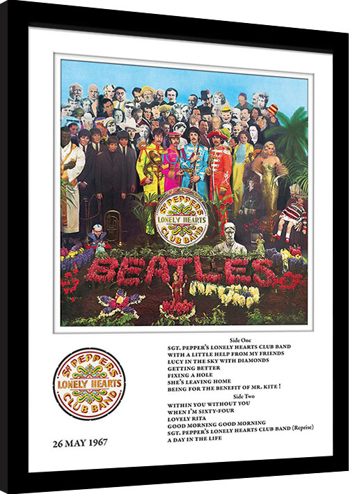 Ingelijste poster The Beatles - Sgt Pepper