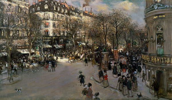Adesivo murale The Boulevard des Italiens, c.1900