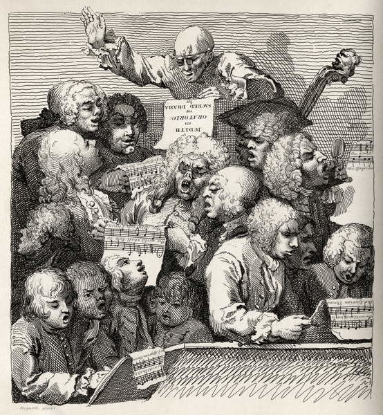 Samolepka The Chorus, from 'The Works of William Hogarth'