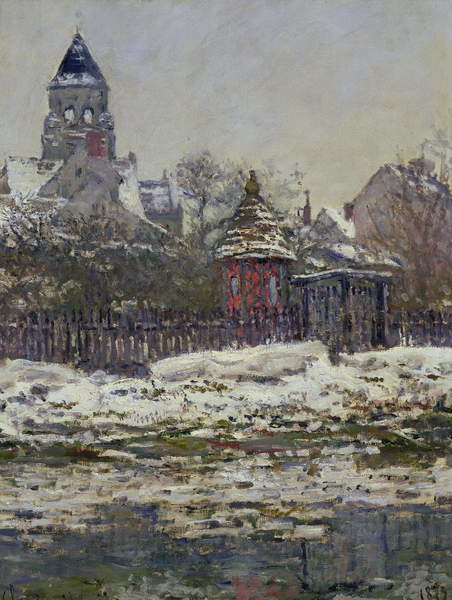 Samolepka The Church at Vetheuil, 1879