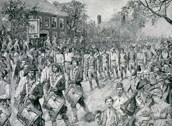 Samolepka The Continental Army Marching Down the Old Bowery