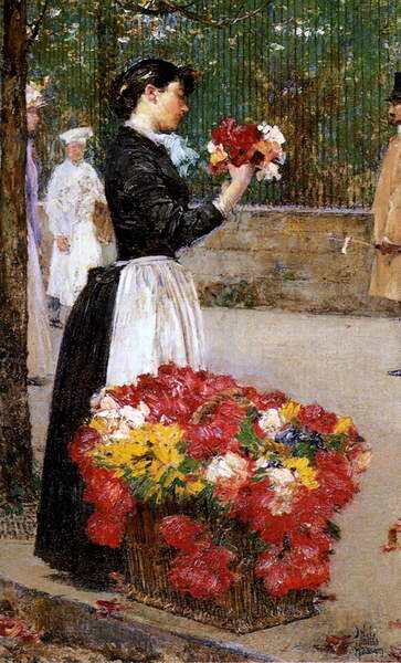 Vægklistermærke The Flower Girl, 1888