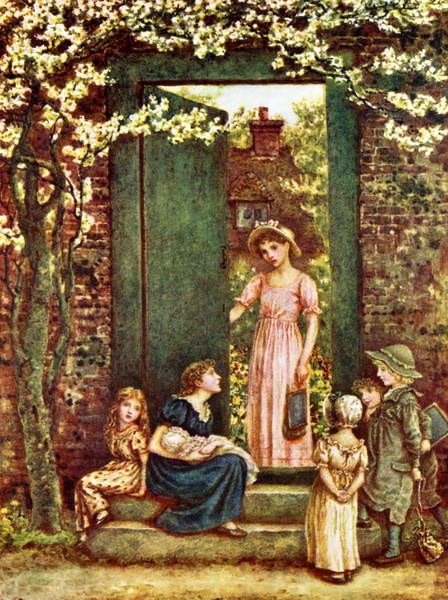 Samolepka 'The open door'   by Kate Greenaway