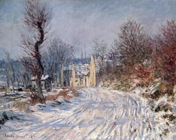 Samolepka The Road to Giverny, Winter, 1885