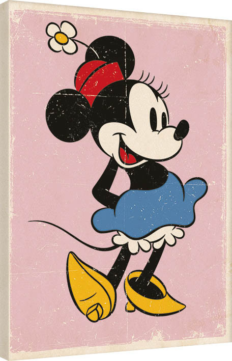 Minni (Minnie Mouse) - Retro Tableau sur toile