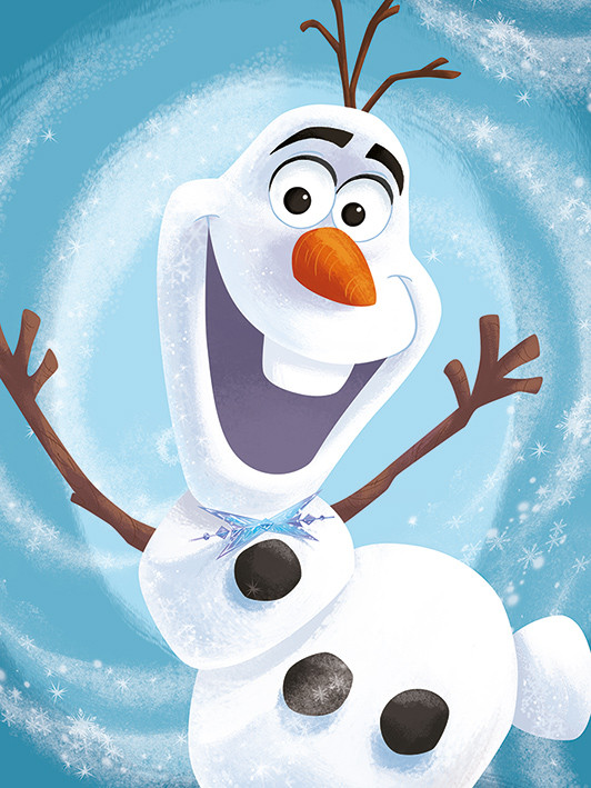 Tableau sur toile Olaf's Frozen Adventure - Happy