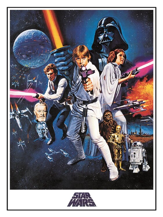 Tableau sur toile Star Wars: Episode IV - A New Hope - One Sheet