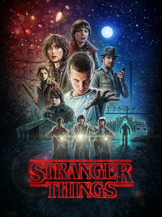 Stranger Things - One Sheet Tableau sur Toile