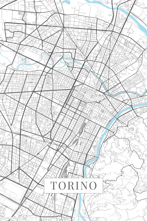 Vægklistermærke Torino white